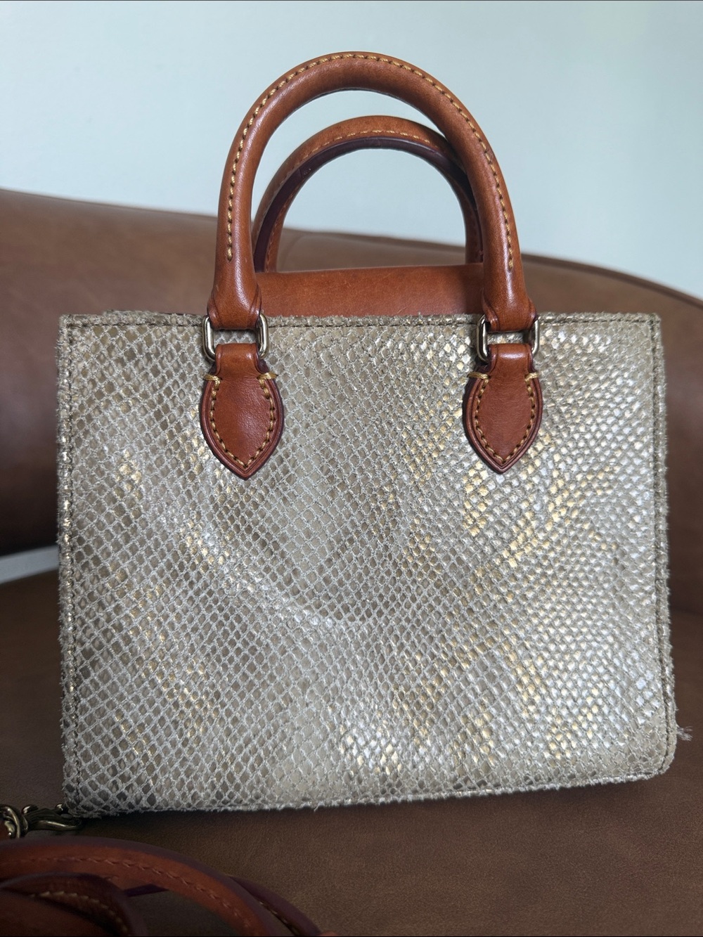 Dooney & Bourke Janine Snake Satchel - Picture 3 of 7